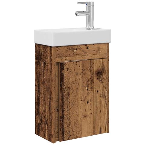 Mobile bagno con rubinetto Legno antico 40,5 x 22,5 x 62 cm - Foto 1