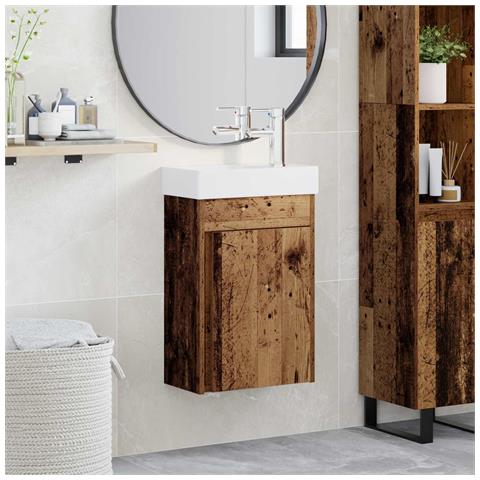 Mobile bagno con rubinetto Legno antico 40,5 x 22,5 x 62 cm - Foto 2