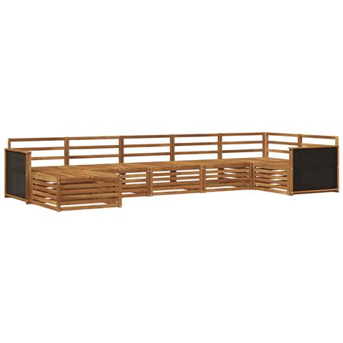 Set di divani da esterno 7 pcs Naturale - Foto 1