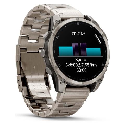 Fenix 8 3,56 cm (1.4") AMOLED 47 mm Digitale 454 x 454 Pixel Touch screen Titanio Wi-Fi GPS (satellitare) - Foto 2