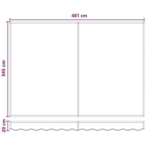 Telo di ricambio per tenda da sole Verde Scuro 5 × 3,5 m - Foto 8