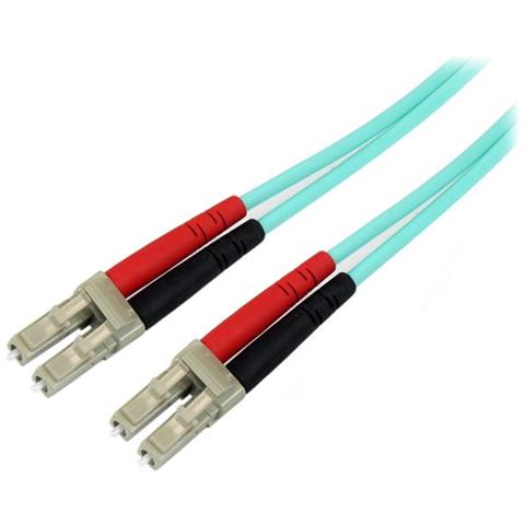 Aqua - LC a LC 50//125 Cavo in fibra ottica duplex multimodale OM3 da 75 metri