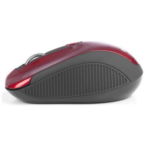 Mouse Ottico Mini Wireless 800/1600dpi Con 3 Tasti + Rotella Scorrimento Colore Rosso - Foto 2