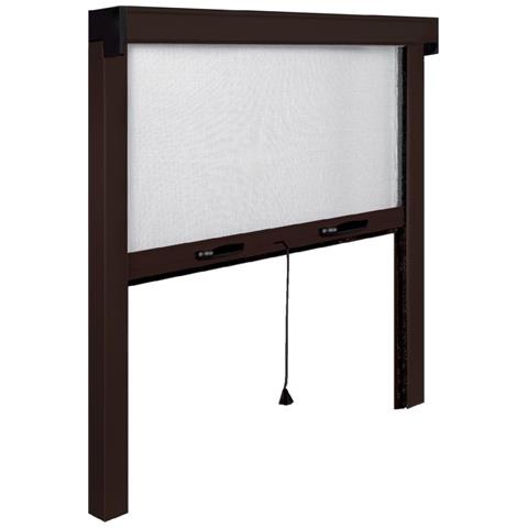 Zanzariera Avvolgibile A Rullo Verticale Sottile Cm 160x170 Colore Marrone - Foto 1
