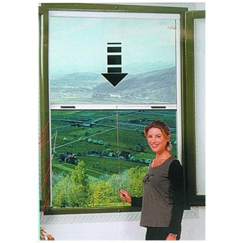 Zanzariera Avvolgibile A Rullo Verticale Sottile Cm 160x170 Colore Marrone - Foto 2