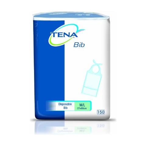 Bavaglia Monouso Tena Bib Misura Media / large 150 Pezzi - Foto 1