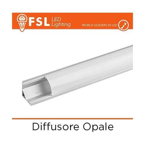 Cover Diffusore Opale Per Profilo Angolare - 2 Metri - Foto 1