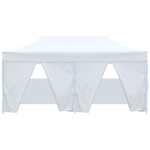 Gazebo Pieghevole Con 4 Pareti 3x6 M Acciaio Bianco - Foto 2