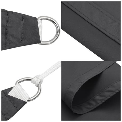Parasole a Vela Oxford Rettangolare 3x6 m Antracite - Foto 6