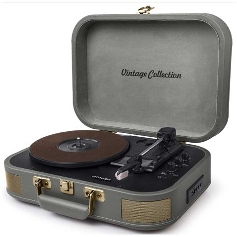 Mt-201 Btg Giradischi Impianto Stereo Bt Usb Vintage Tope Grey - Foto 7