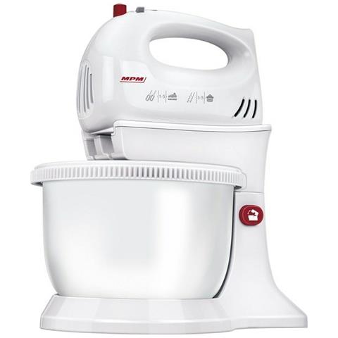 Mpm Mmr-16z Impastatrice Per Pasticceria Con Ciotola Rotante 3,4 Litri, 5 Velocità + Turbo 750w Bianco - Foto 6