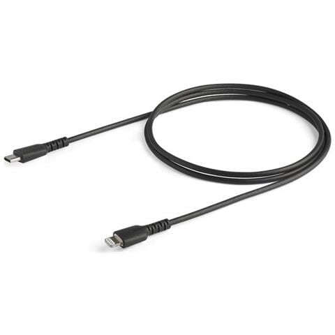 Cavo durevole da USB-C a Lightning da 1m nero - Cavo di alimentazione /sincronizzazione in Fibra aramidica robusta per impieghi intensivi da USB tipo C a Lightening - Certificato Apple MFi per iPad /iPhone 12 - Foto 4