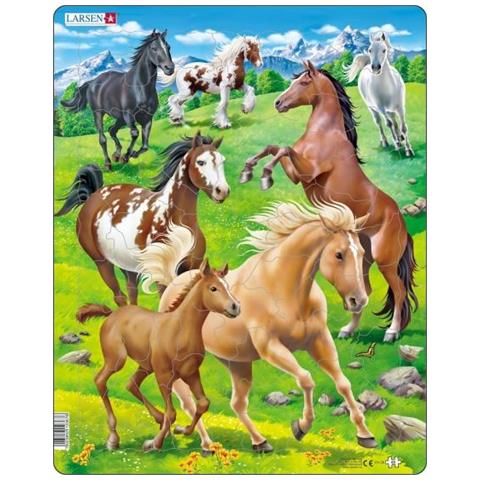 Puzzle Maxi Paarden Junior Cartone 65 Pezzi - Foto 1