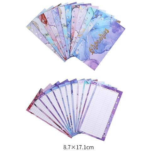 Foglio Di Bilancio A6 Inserto Di Bilancio Tracciatore Di Spese Per Raccoglitore A 6 Anelli Confezione Da 12 Multicolore - Foto 1
