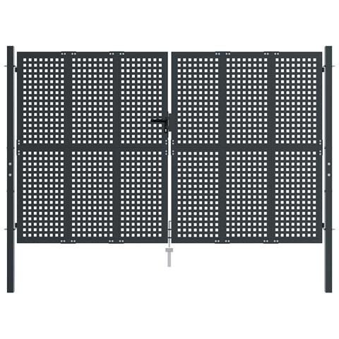 Cancello Giardino Antracite 300x250 Cm In Acciaio - Foto 6