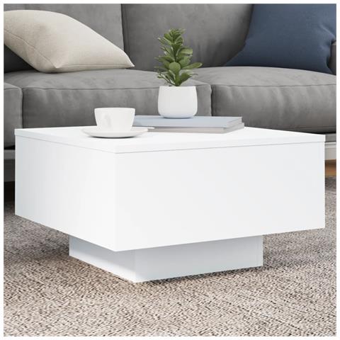 Tavolino Da Salotto Bianco 55x55x31 Cm In Legno Multistrato - Foto 1