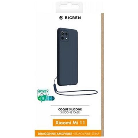Cover In Silicone Per Xiaomi Mi 11 5g Con Cinturino Da Polso Abbinato, Blu Marine - Foto 2