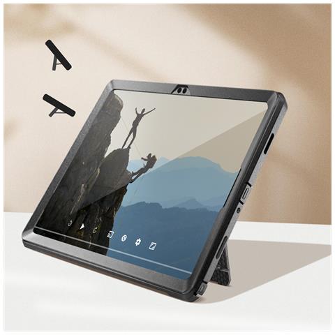 Cover Completa Per Samsung Galaxy Tab A9 Plus Antishock Cavalletto, Nero - Foto 2