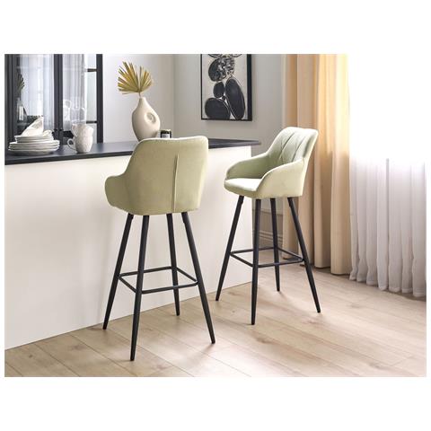 Set Di 2 Sedie Alte Darien Verde Chiaro - Foto 1