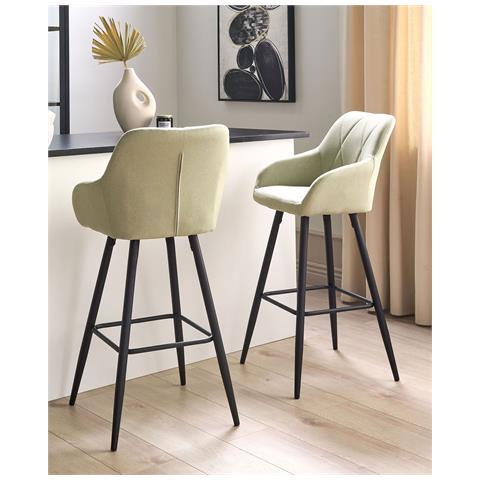 Set Di 2 Sedie Alte Darien Verde Chiaro - Foto 9