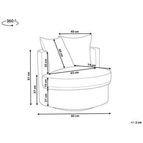 Poltrona Tessuto Grigio Dalby - Foto 2