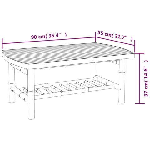 Set Salotto Da Giardino 3pz Con Cuscini Bianco Crema In Bambù - Foto 8
