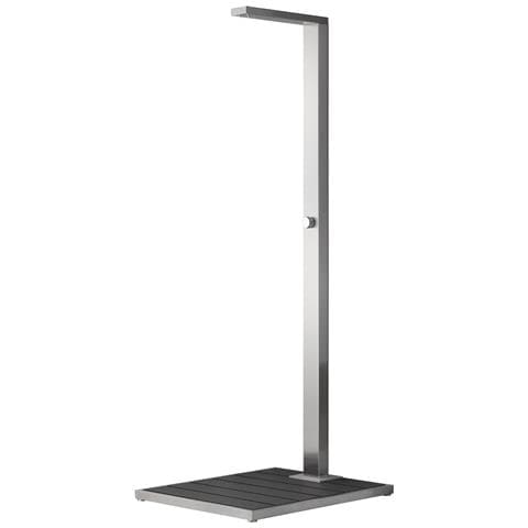 Colonna Doccia Faggio Da Esterno A Pavimento Con Pedana Antiscivolo In Acciaio *** Finitura- : Spazzolato - Foto 1