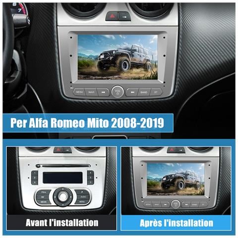 Autoradio Per Alfa Romeo Mito (2008-2019) 7 Pollici Android 13 (2+64gb) Car Radio Con Wireless Carplay Android Auto Gps Wifi Bluetooth Fm Dsp Comandi Al Volante - Foto 2