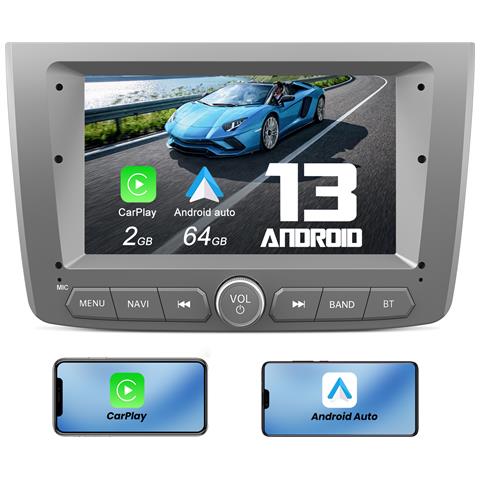 Autoradio Per Alfa Romeo Mito (2008-2019) 7 Pollici Android 13 (2+64gb) Car Radio Con Wireless Carplay Android Auto Gps Wifi Bluetooth Fm Dsp Comandi Al Volante - Foto 1