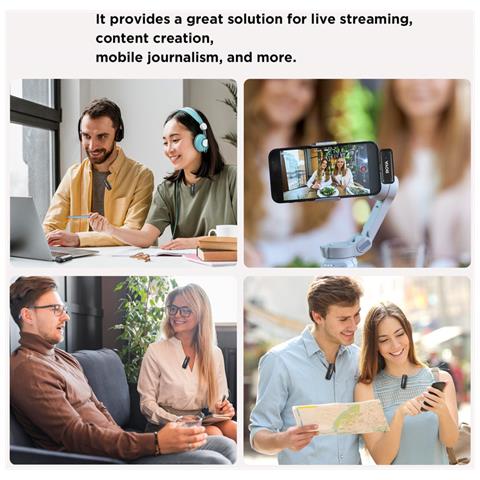 Sistema Di Microfoni Senza Fili By-wm3t-u2 Usb-c Doppio Canale Omnidirezionale Con Cancellazione Del Rumore 2.4 Ghz - Foto 2