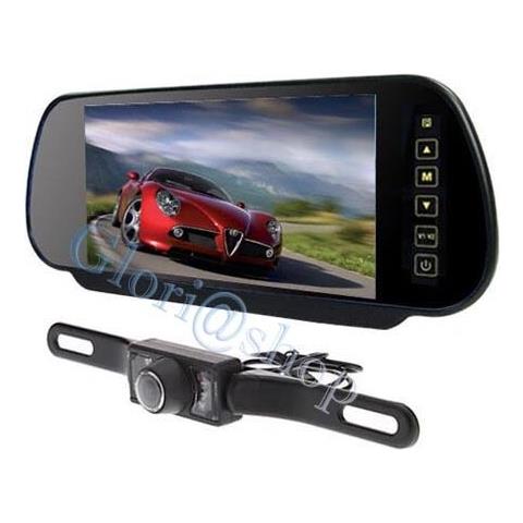 Kit Retromarcia Specchietto 7" Telecamera 7 Led Infrarossi Per Auto Camper Barca - Foto 1