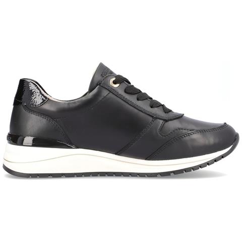 Black Casual Closed Sport Shoe Sneakers Pelle Scarpe Donna Nero Eu 39, R3707-01 - Foto 3