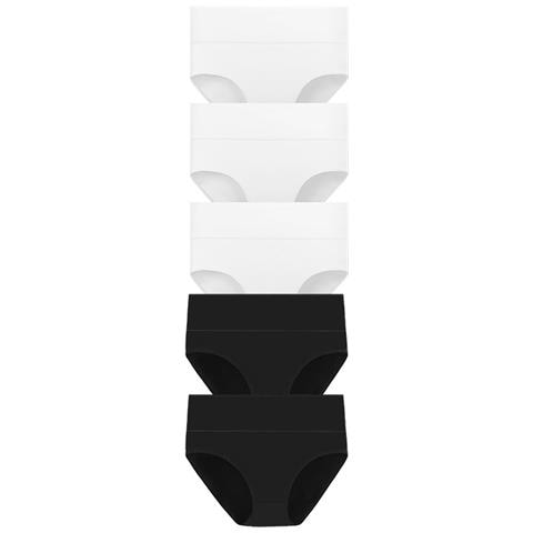 Mutande A Vita Alta In Cotone White+black L - Foto 1
