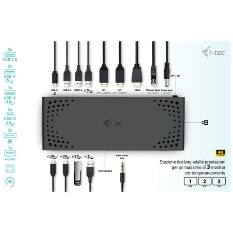 USB-C Triple Display Docking Station Gen 2 + Power Delivery 100W - Foto 10