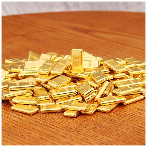 Set Di 10 Repliche Di Lingotti D'oro Realistici - Decorazioni Per Lingotti D'oro In Miniatura - Foto 2