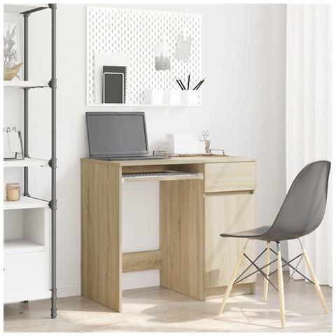 Scrivania Rovere Sonoma 86x49x76 cm in Legno Multistrato - Foto 1