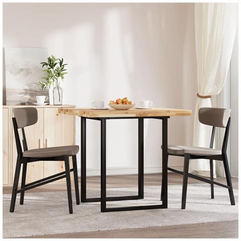 Piano Tavolo Quadrato 80x80x4 Cm In Legno Massello Di Acacia - Foto 3