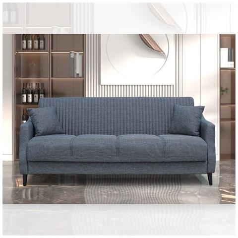 Divano Letto Contenitore Montana 3 Posti Colore Grigio Mina 10 - Foto 1