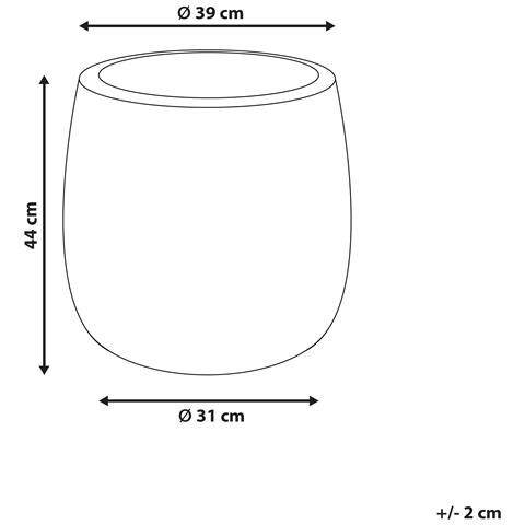Vaso Per Piante Livadia 39 Cm Bianco Sporco - Foto 6