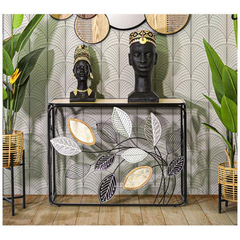 Tavolo Consolle Natura 3 - Multicolore - Metallo - 108x36,8x80 Cm - Foto 8