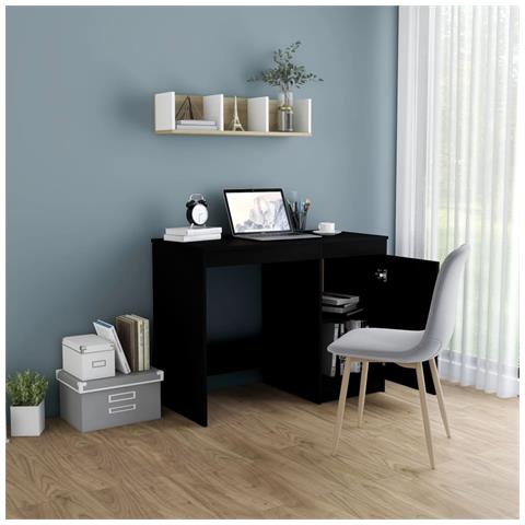 Lusso Casadino -  Scrivania Nera 100x50x76 Cm In Legno Multistrato - Foto 2