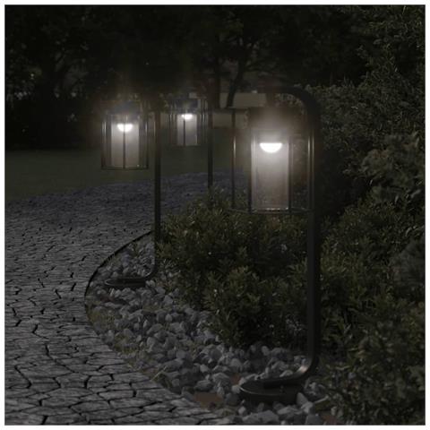 Lampada Da Terra Per Esterni Nera 60 Cm In Acciaio Inox - Foto 7