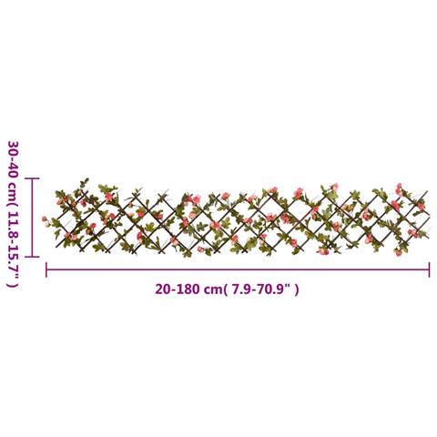 Lusso Casadino -  Traliccio Edera Artificiale Espandibile 5pz Rosa Scuro 180x20cm - Foto 7