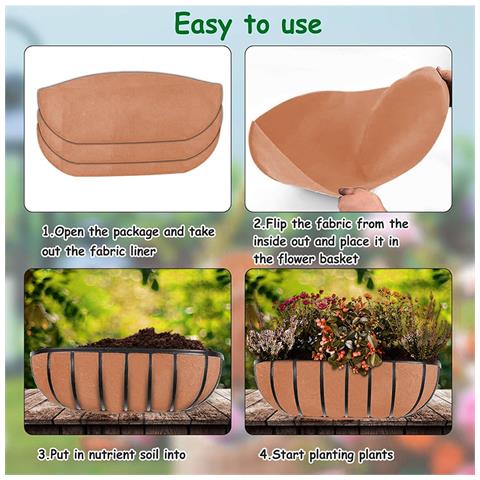 Rivestimento Marrone (3 Pezzi) Per Fioriera Da Giardino 36 - Foto 5