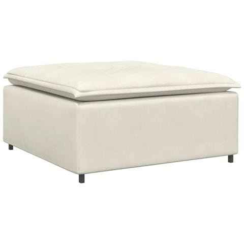 Modulo Poggiapiedi Divano Modulare Crema 100x100x48 cm - Foto 1