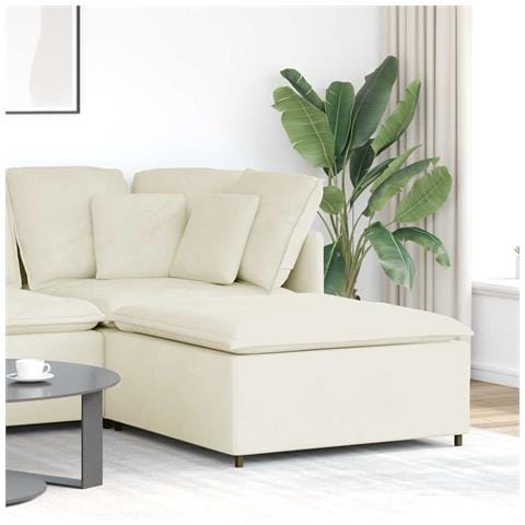 Modulo Poggiapiedi Divano Modulare Crema 100x100x48 cm - Foto 2