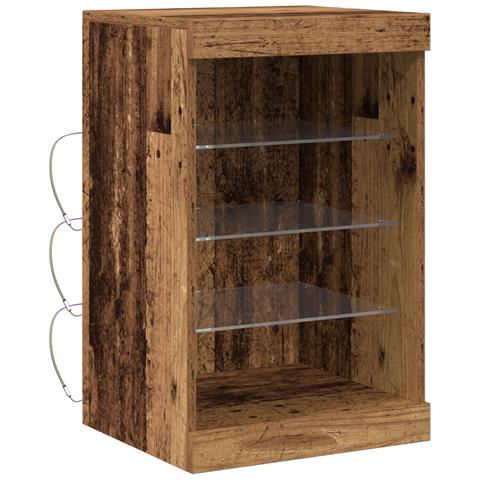 Credenza con Luci LED Legno Vecchio 41x37x67 cm - Foto 1