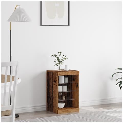 Credenza con Luci LED Legno Vecchio 41x37x67 cm - Foto 2