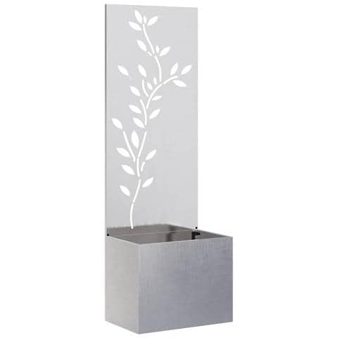 Vaso da Giardino con Pannello Decorativo Argento 50 x 140 cm - Foto 1