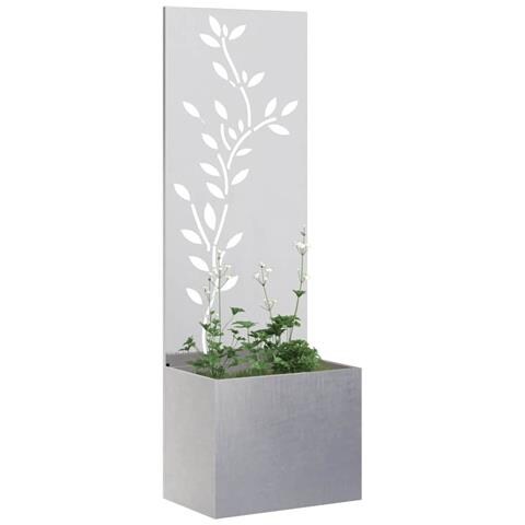Vaso da Giardino con Pannello Decorativo Argento 50 x 140 cm - Foto 2